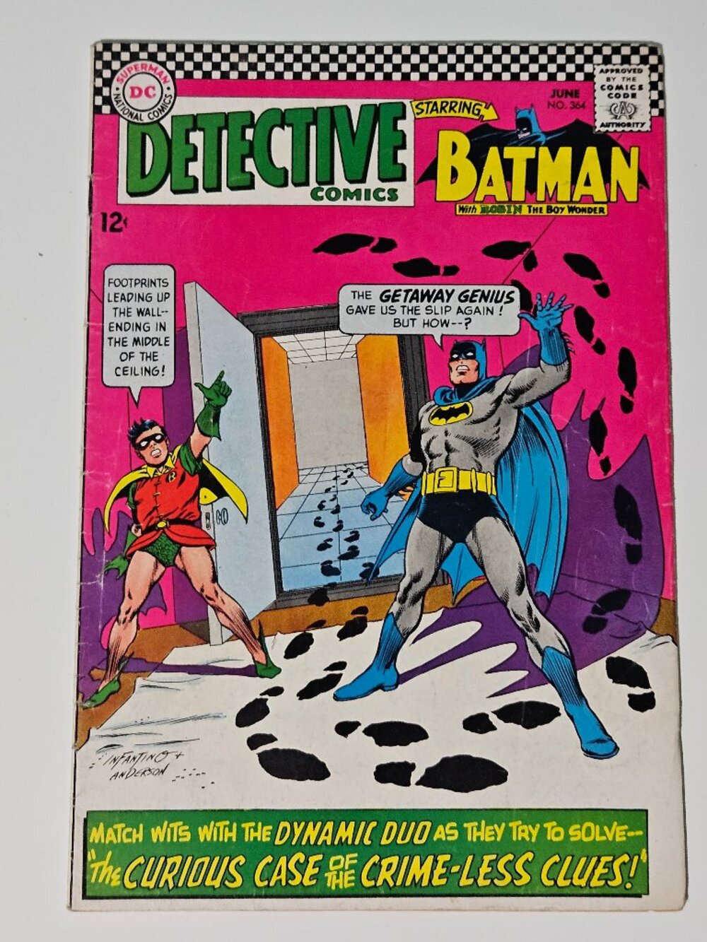 Detective Comics #364 (DC Comics, 1967)  Silver Age Batman & Robin Riddler C-007